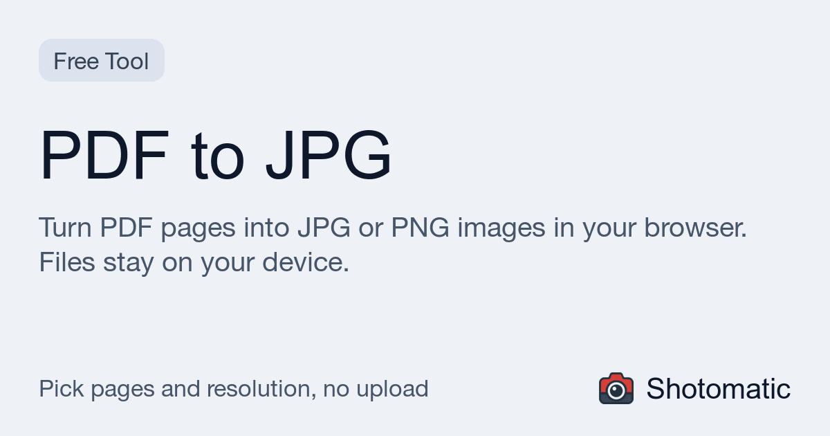 Shotomatic-Tool zum Umwandeln von PDF in JPG, das PDF-Seiten als Bilder speichert