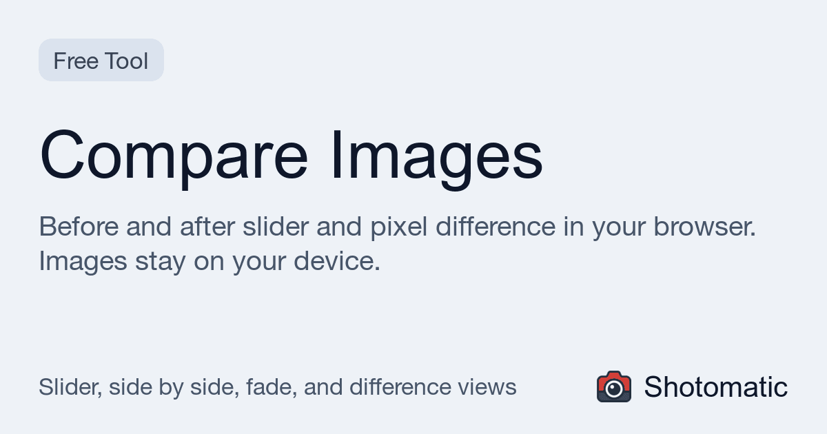 Shotomatic Compare Images showing a before and after screenshot with a slider