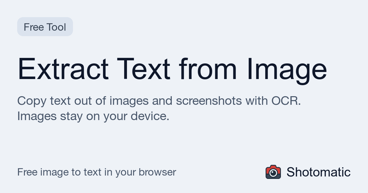 Shotomatic Extract Text from Image reading text from a screenshot