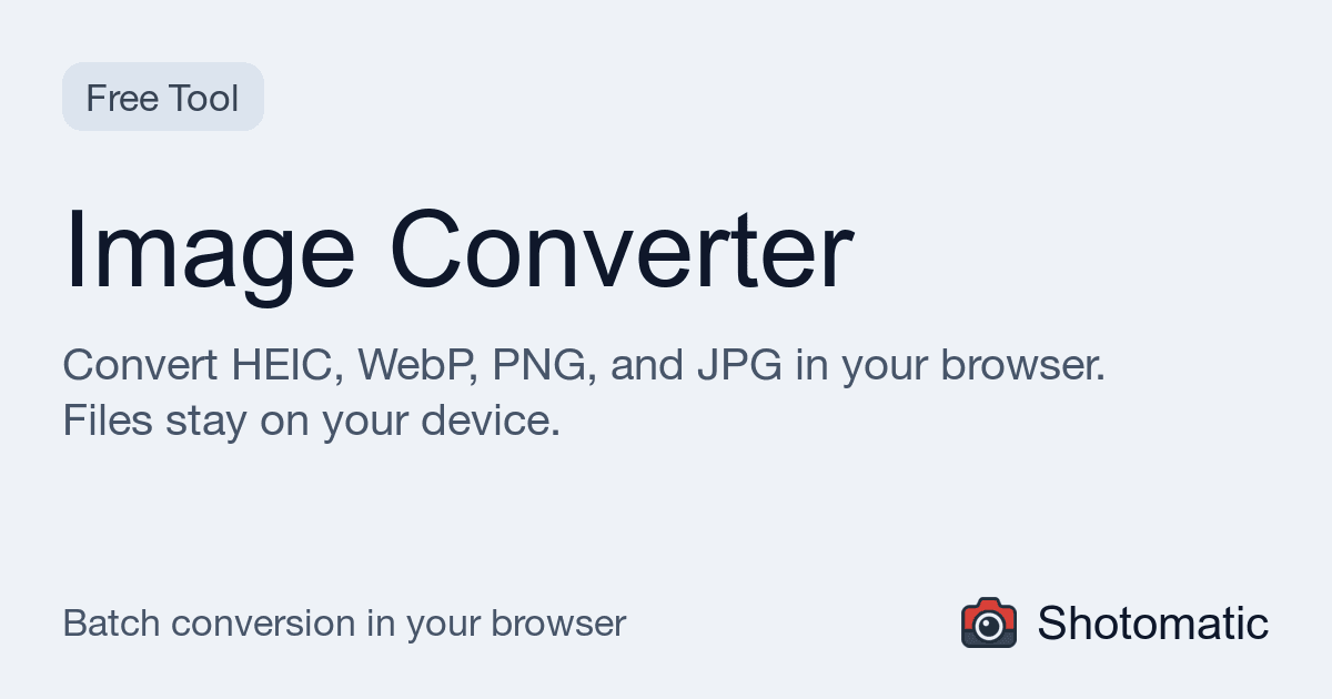 Shotomatic Image Format Converter turning HEIC photos into JPG files