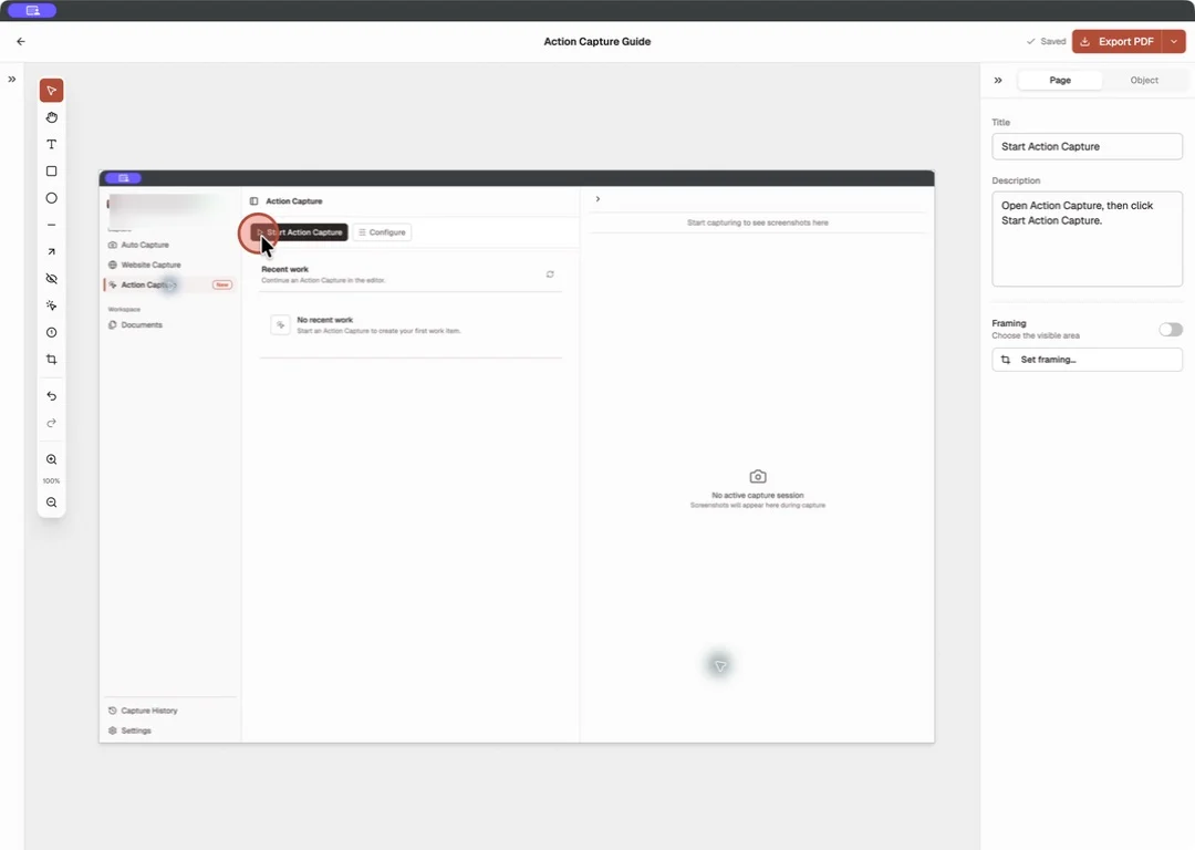 Shotomatic Document Editor after applying Blur to the sample label