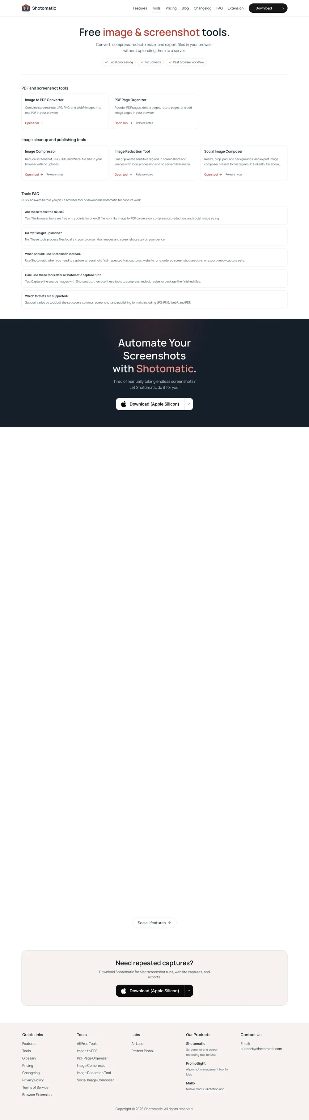 Full-page Puppeteer screenshot with a large blank area before lazy-loaded sections render