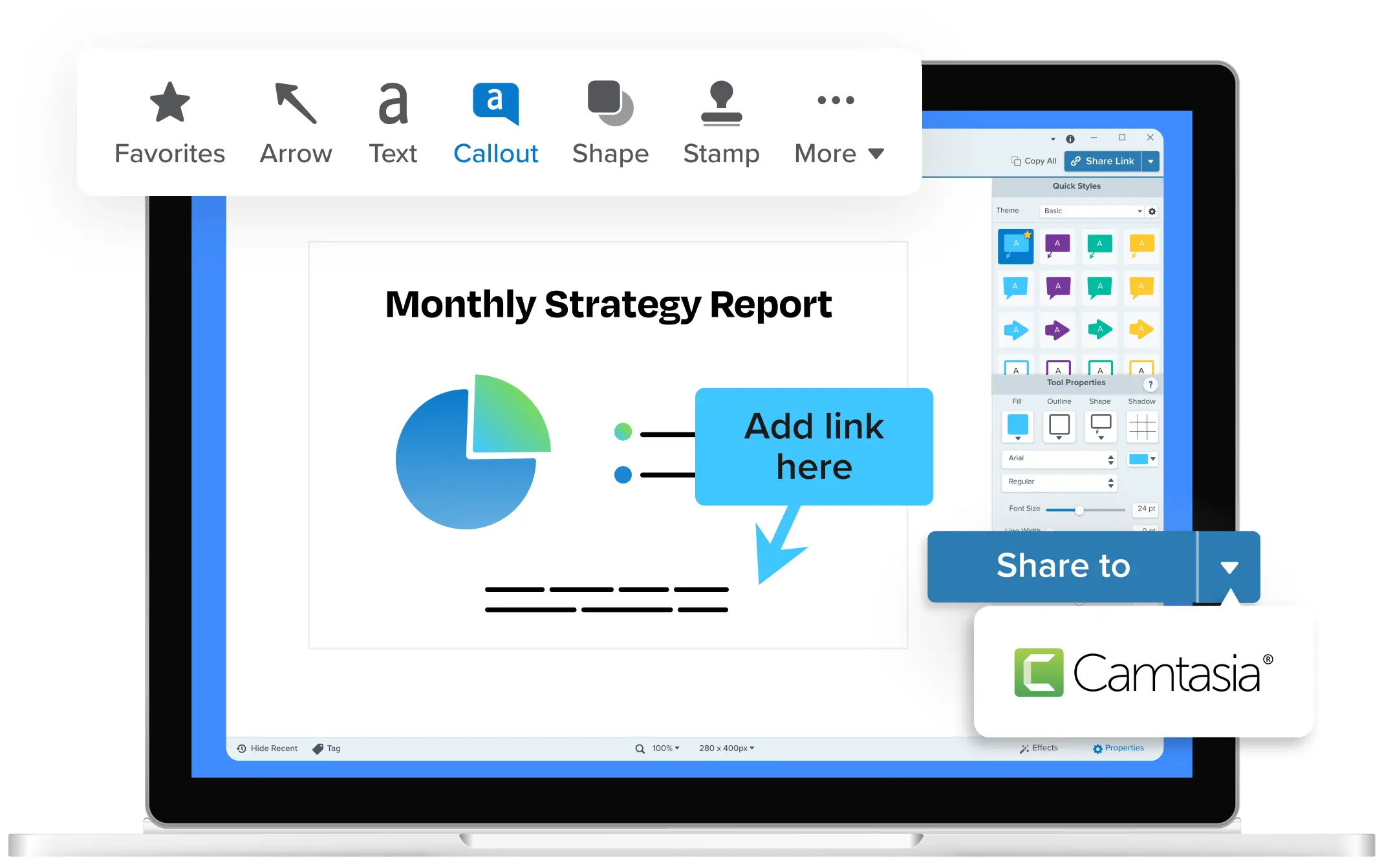 Snagit interface showing annotation tools