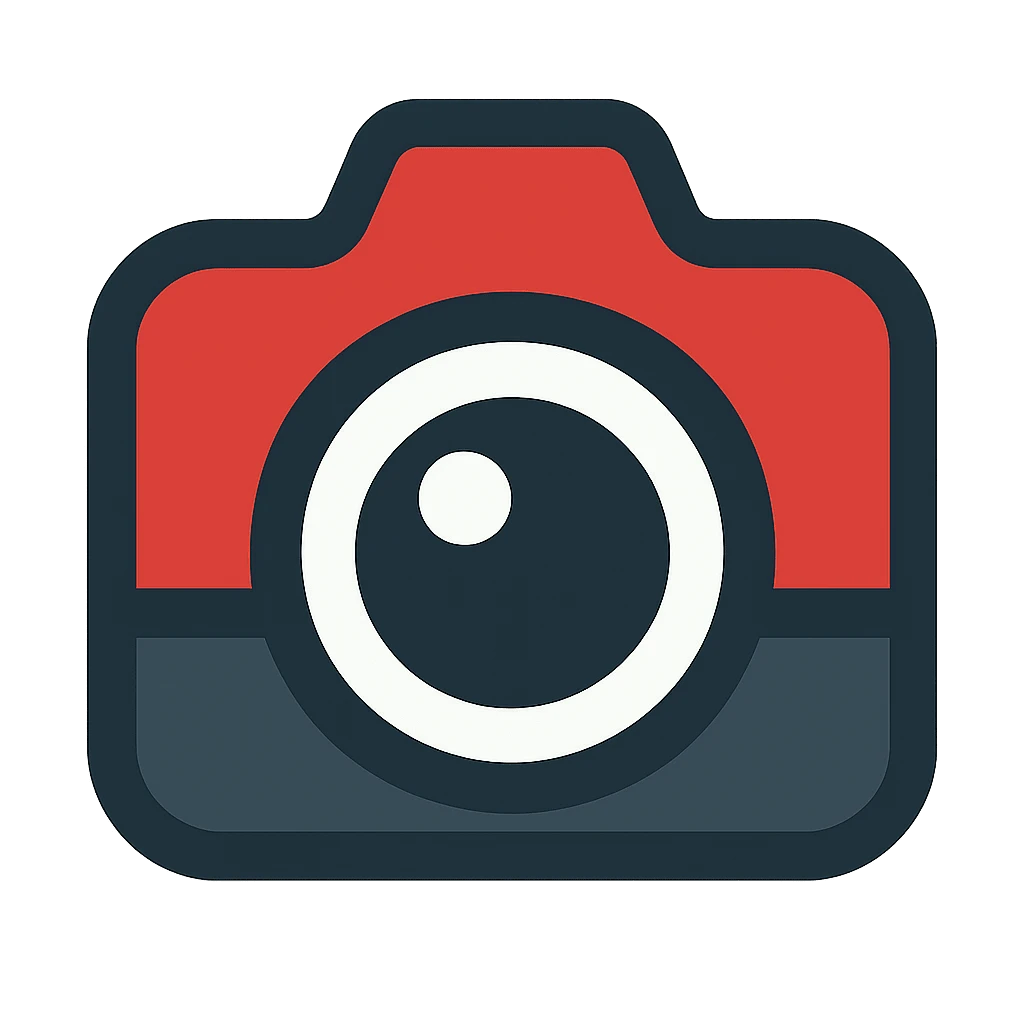 Shotomatic logo using the brand red accent and charcoal wordmark